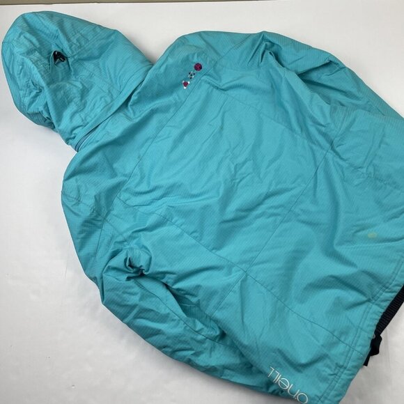 O’Neill Escape Series Ski Jacket Women’s XL Hooded 5000mm 2 Layer Shell Teal - Picture 2 of 14
